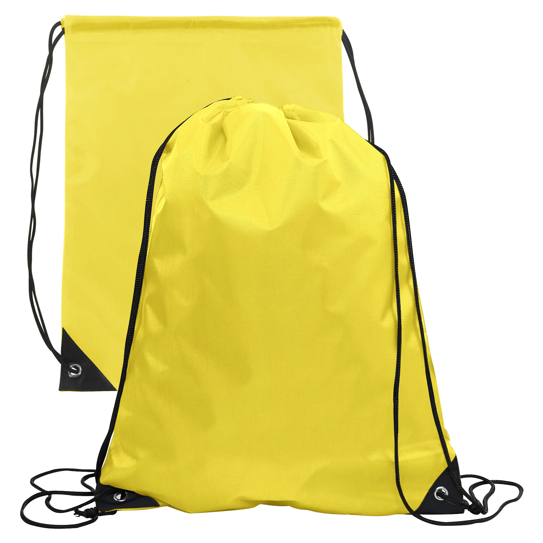 FlyFlyPromos - 210D Polyester Drawstring Backpack (13" x 17") Image 3 - Promotional Product